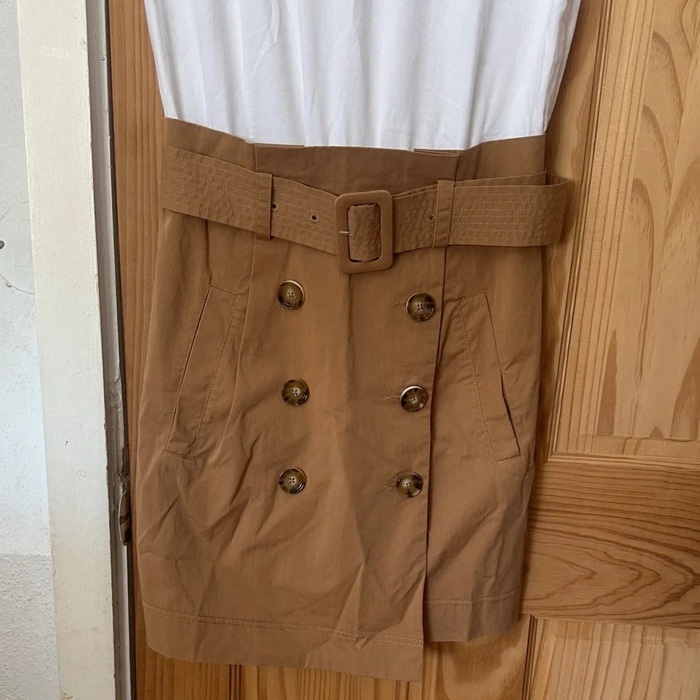 Veronica Beard White and Tan Mini Dress - Picture 3 of 4